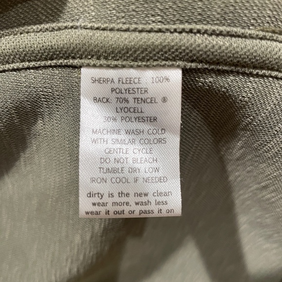 Toad&Co Allie Fleece Sherpa Vest in Olive Green XL - Picture 4 of 5